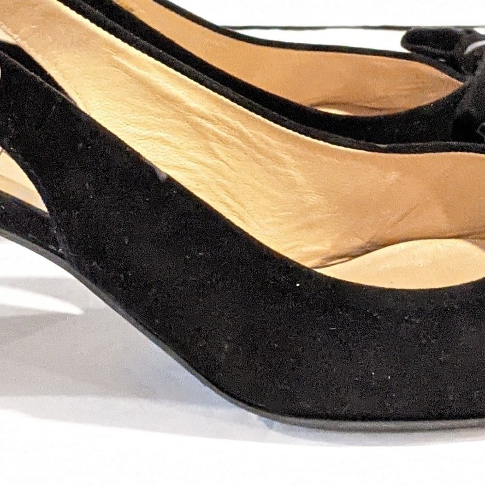PETER Kaiser black suede sling back heels sz 6.5 - Picture 16 of 16